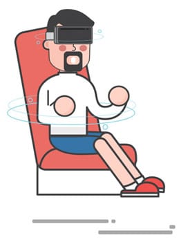 bonhomme dessin casque réalité virtuelle