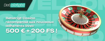 Bonus de bienvenue Betalright Casino