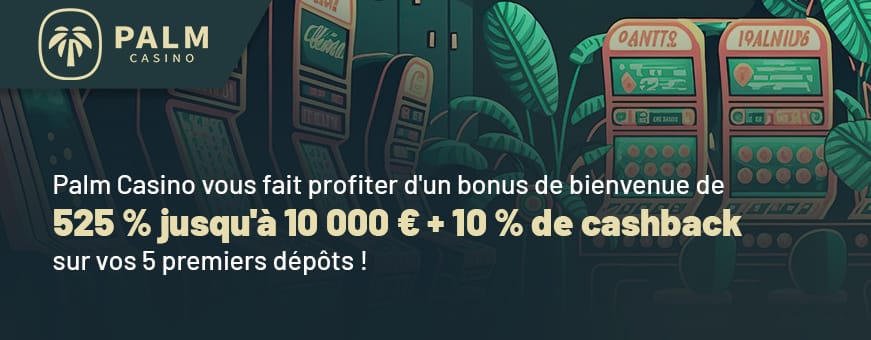 La promo de bienvenue sur palm casino