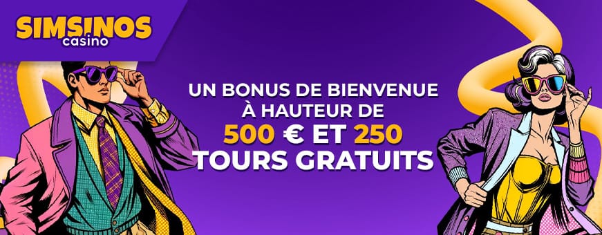 Le bonus bienvenue sans wager simsinos casino