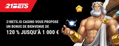 Bonus de bienvenue 21Bets.io Casino